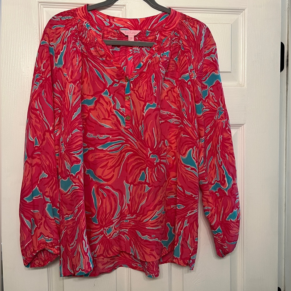 Lilly Pulitzer Size M Elsa Silk Top